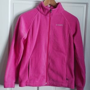 Columbia Girls Sportswear jacket size L (14-16) pink fleece zippered